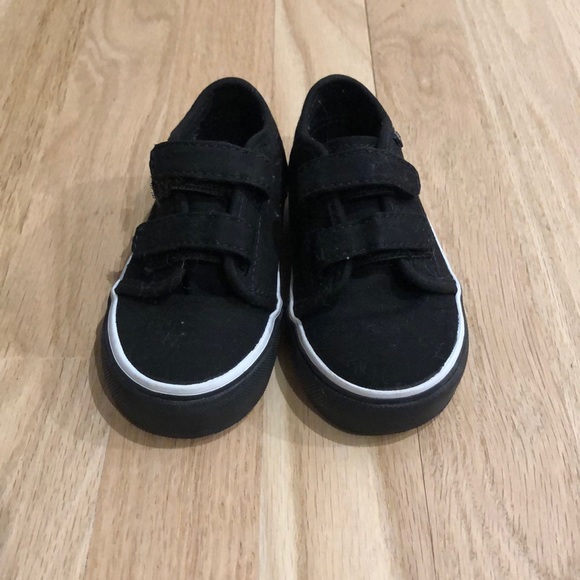 kids black velcro vans